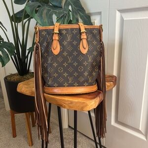 Vintage BoHo Fringe Louis Vuitton Bucket Bag